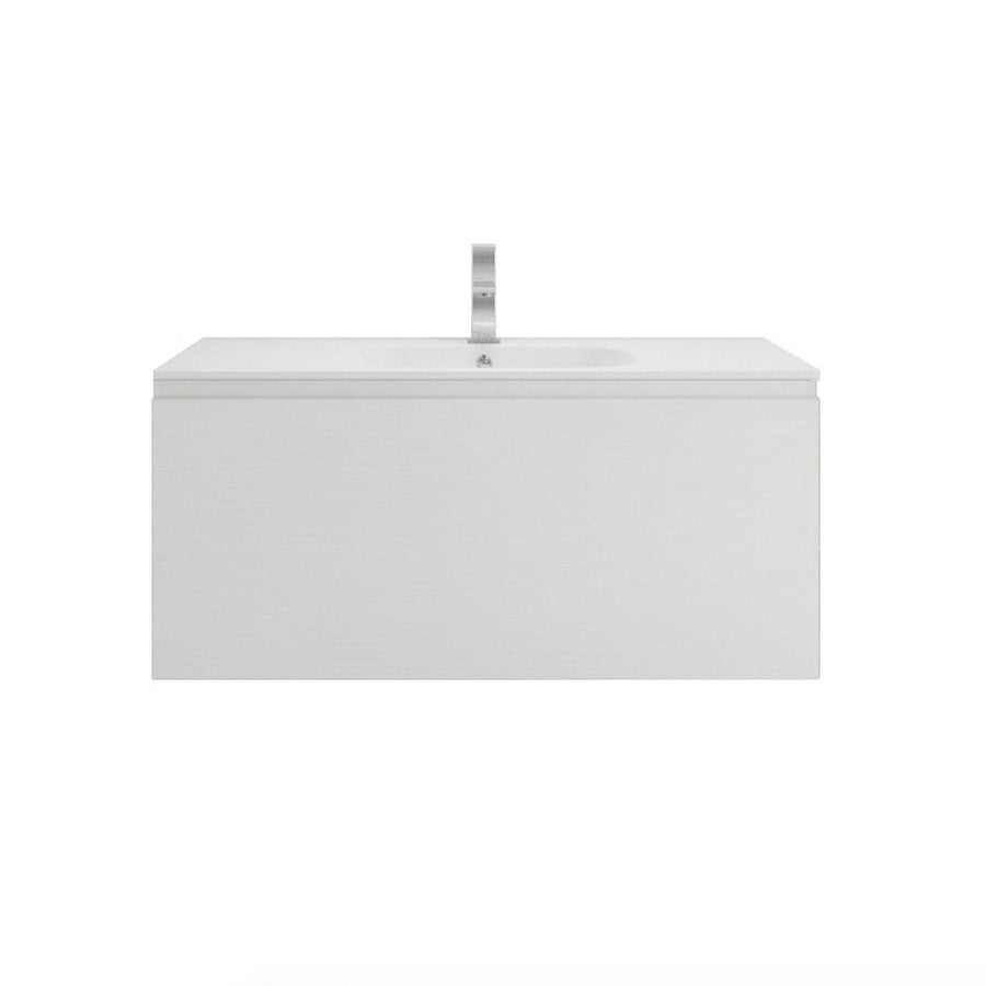 AIPO 40 Inch Wall Mounted Vanity with PVC Sink