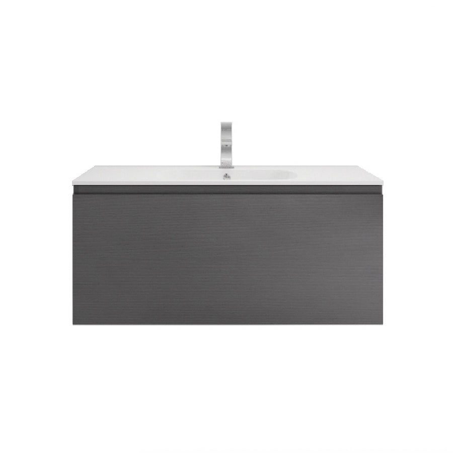 AIPO 40 Inch Wall Mounted Vanity with PVC Sink