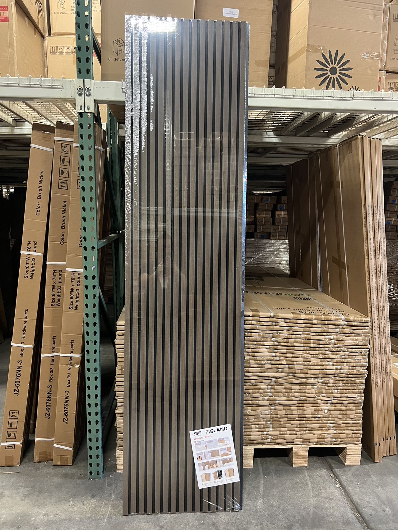 H497 Acoustic Wall Panel (LED Strip optional) sell by box,32sqf/box