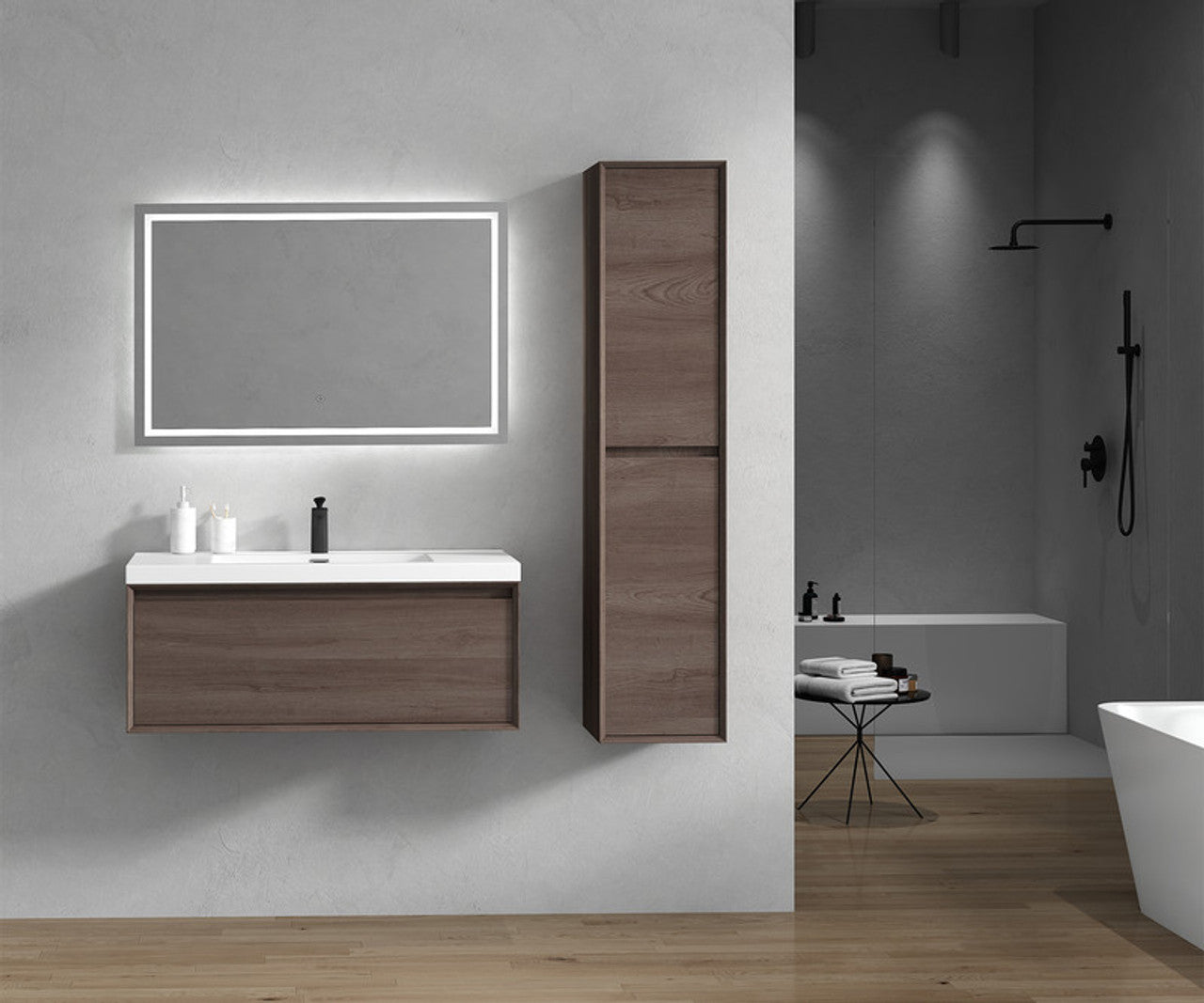 BELLA ''42 inch WALL MOUNTED VANITY WITH ACRYLIC TOP