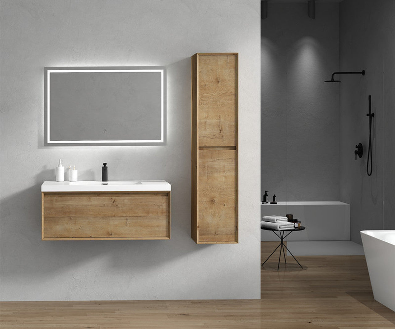 BELLA ''42 inch WALL MOUNTED VANITY WITH ACRYLIC TOP