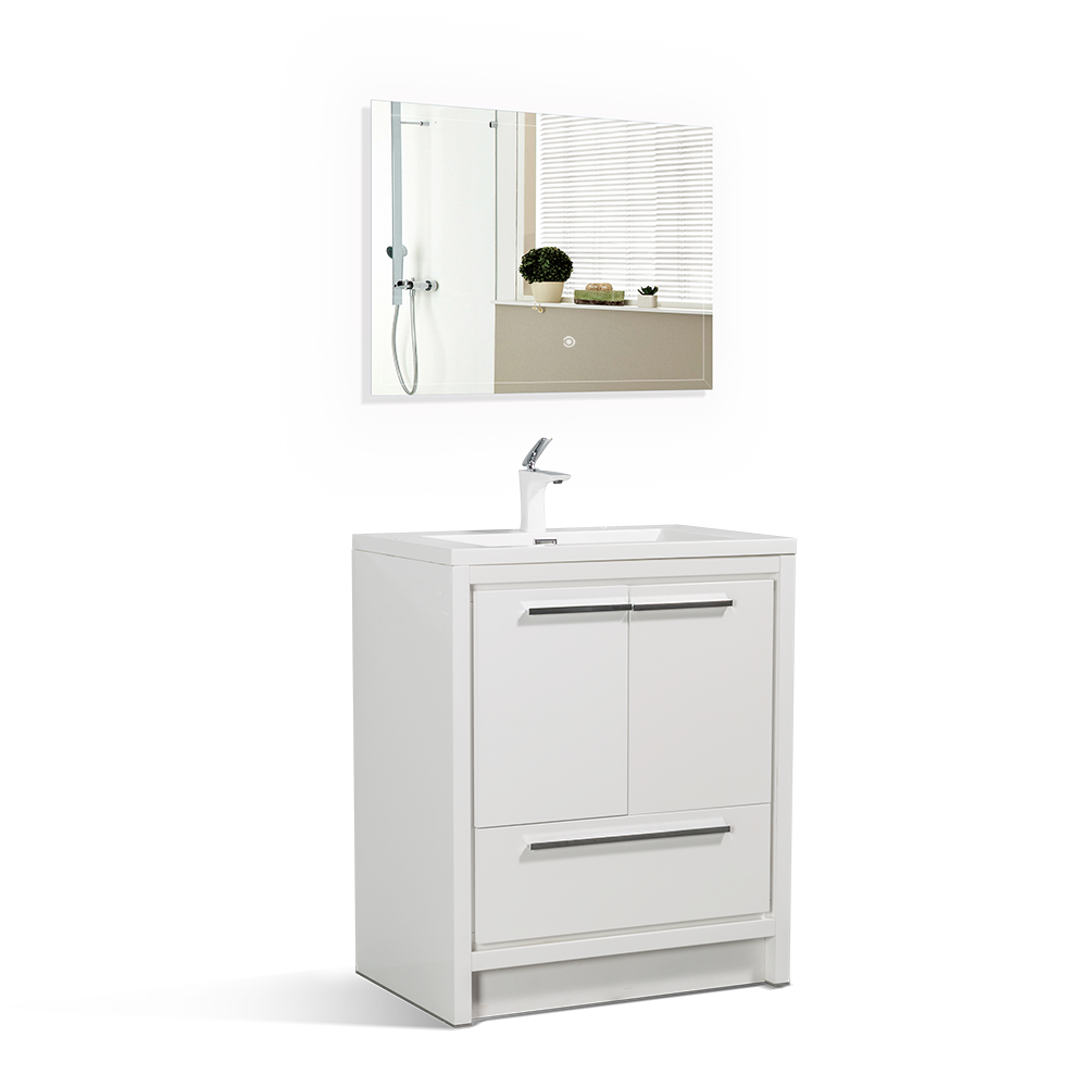 Dolly-Freestanding Bathroom Vanity with Faux Marble Integrated Top&Sink