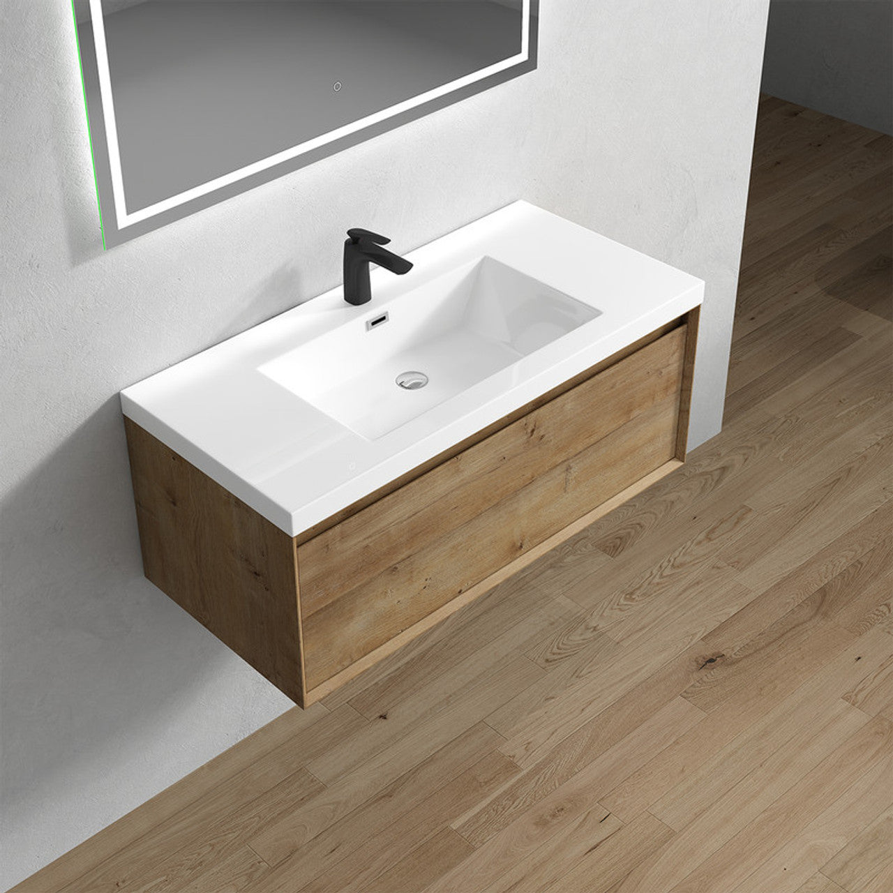BELLA ''42 inch WALL MOUNTED VANITY WITH ACRYLIC TOP