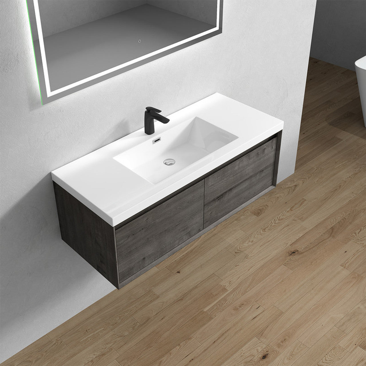 BELLA ''48 inch WALL MOUNTED VANITY WITH ACRYLIC TOP