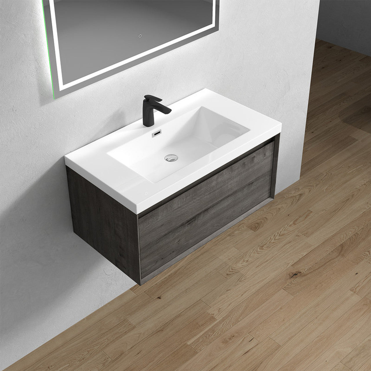 BELLA ''42 inch WALL MOUNTED VANITY WITH ACRYLIC TOP
