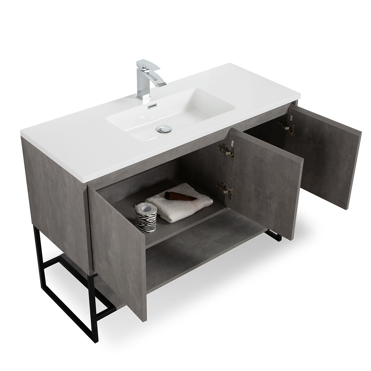 Allen V9006 48" Cement Grey Vanity & resin Sink