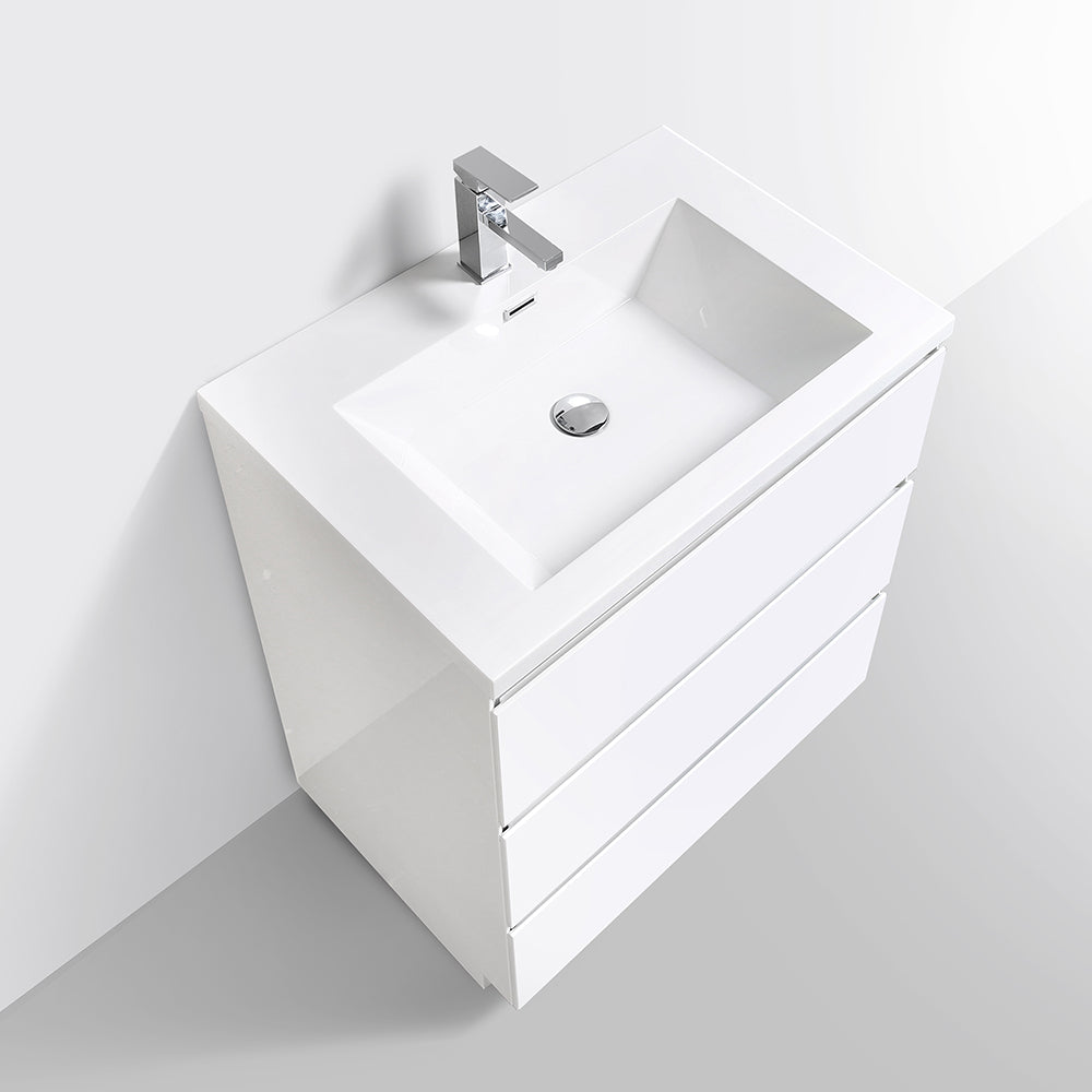 Freda-Freestanding Bathroom Vanity with Artificial Stone Integrated Top&Sink