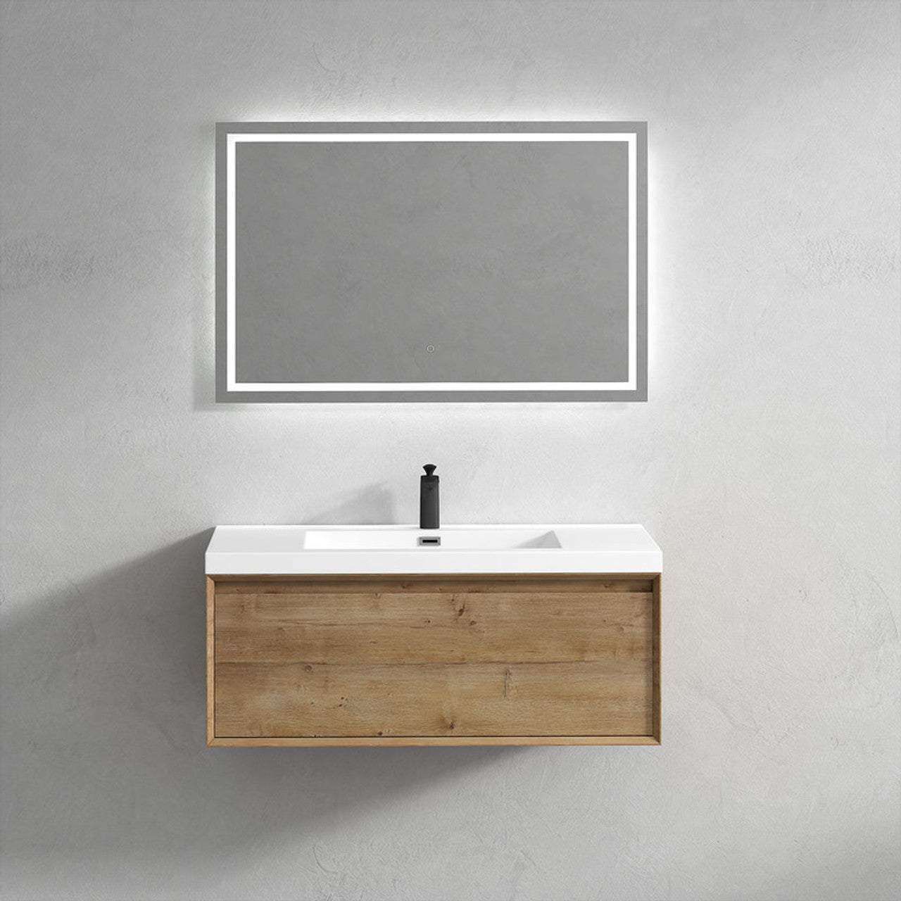BELLA ''42 inch WALL MOUNTED VANITY WITH ACRYLIC TOP