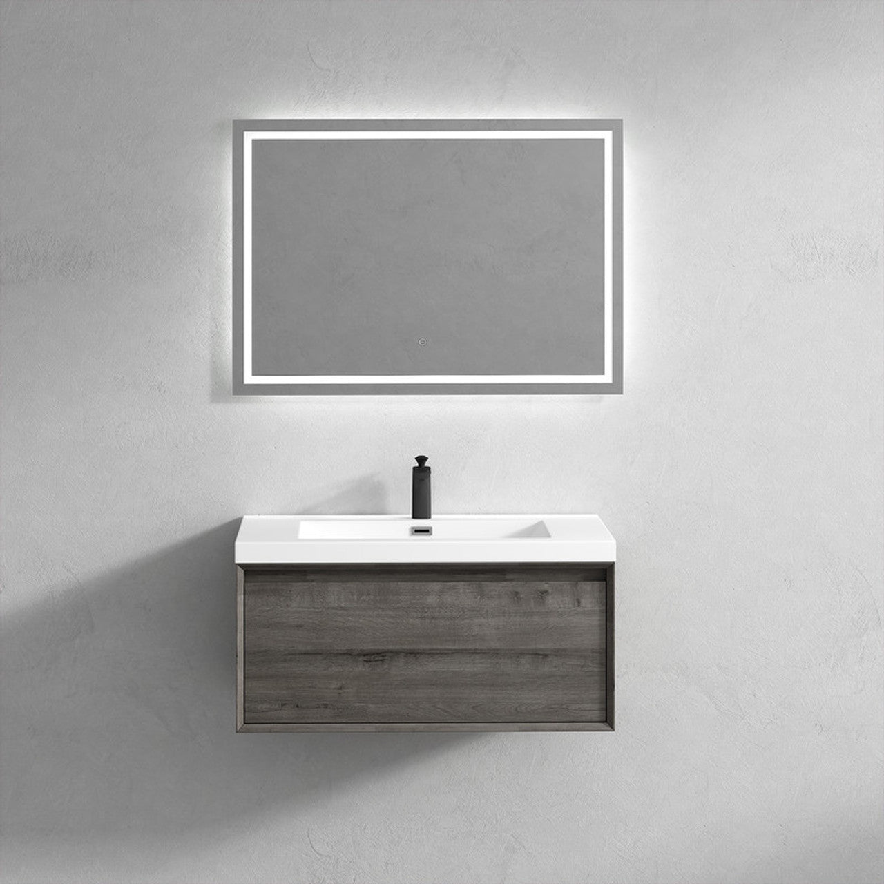 BELLA ''42 inch WALL MOUNTED VANITY WITH ACRYLIC TOP