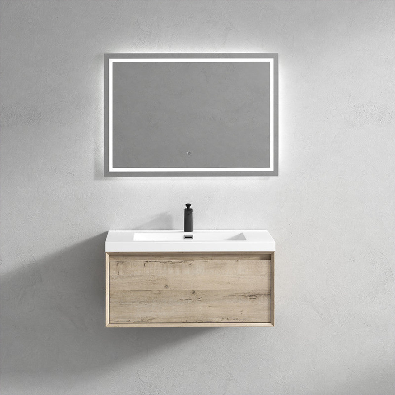 BELLA ''36 inch WALL MOUNTED VANITY WITH ACRYLIC TOP