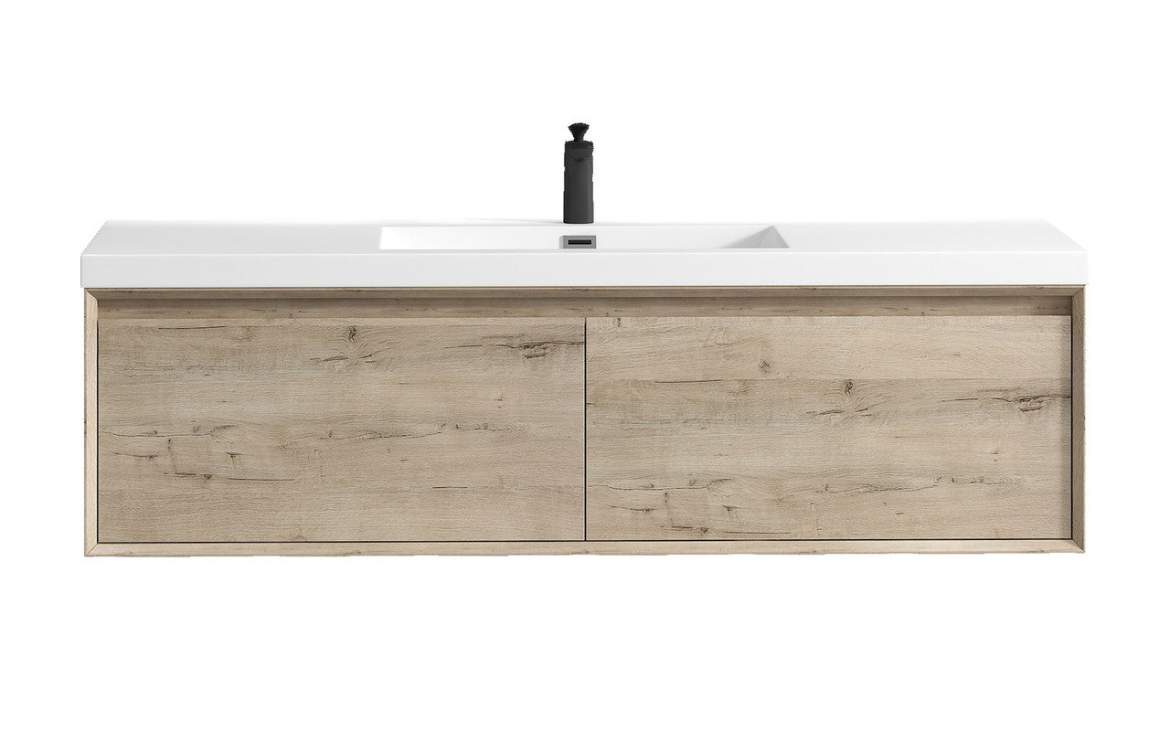 BELLA ''60 Single inch WALL MOUNTED VANITY WITH ACRYLIC TOP