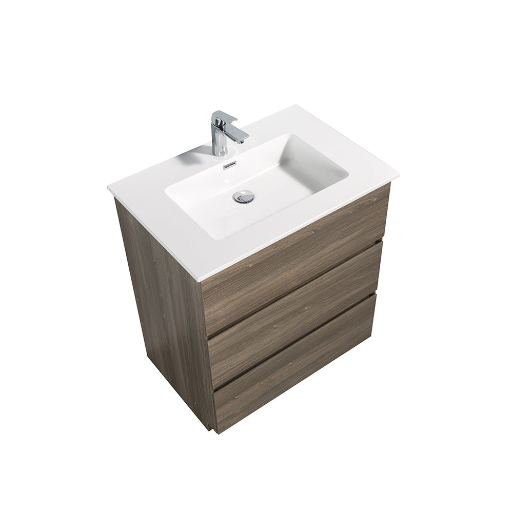 Freda-Freestanding Bathroom Vanity with Artificial Stone Integrated Top&Sink