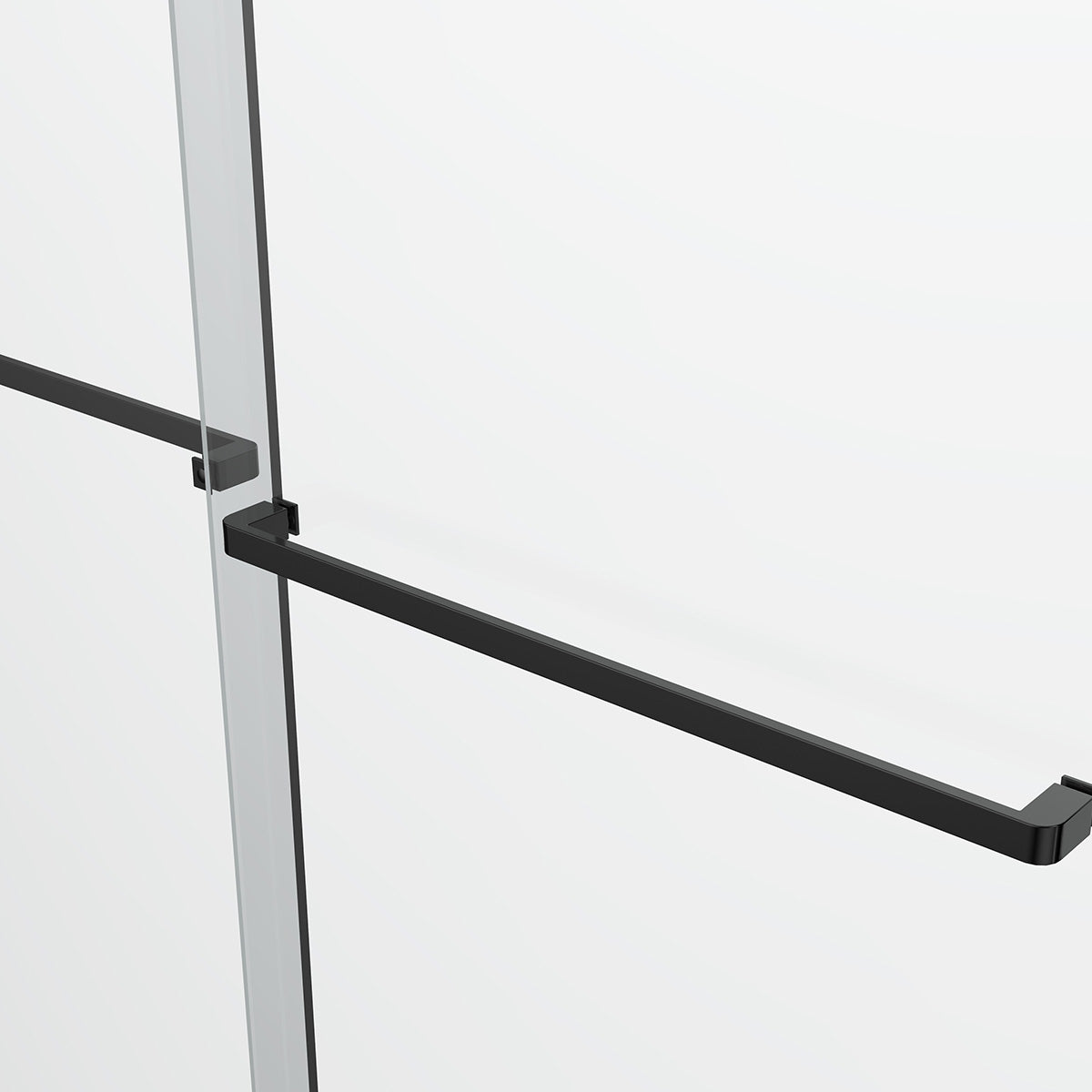 AC23 Bypass Shower Door (Matte Black) (3/8“)44"-60"W x 76"H With Glass Treatment (klearteck)