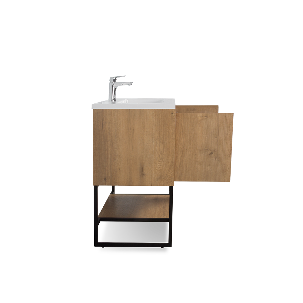 Allen-Freestanding Bathroom Vanity with Integrated Top and Sink