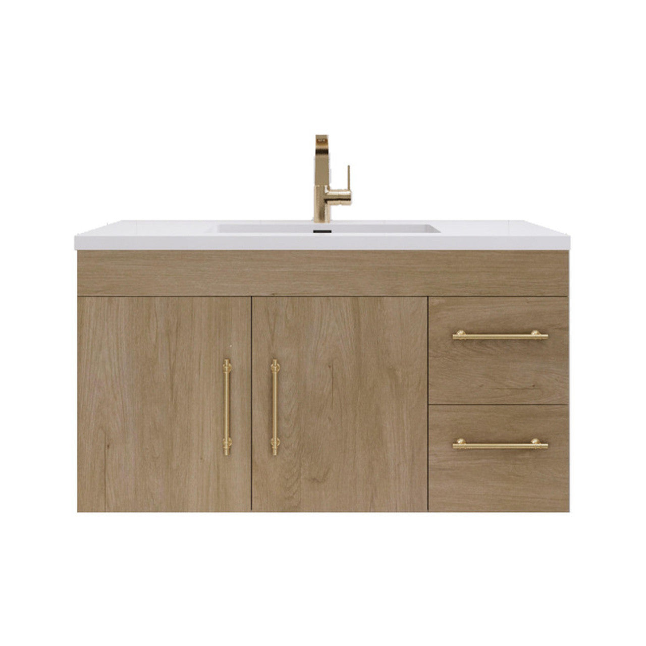 ELSA 36" WALL MOUNTED BATH VANITY WITH REINFORCED ACRYLIC SINK