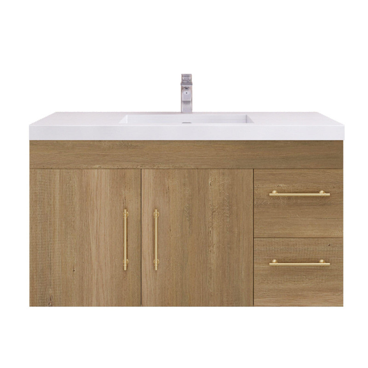 ELSA 36" WALL MOUNTED BATH VANITY WITH REINFORCED ACRYLIC SINK