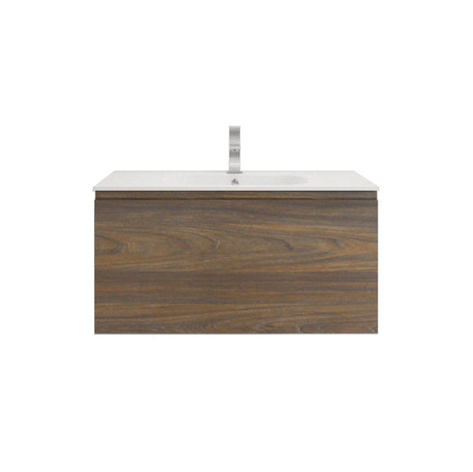 AIPO 36 Inch Wall Mounted Vanity with PVC Sink