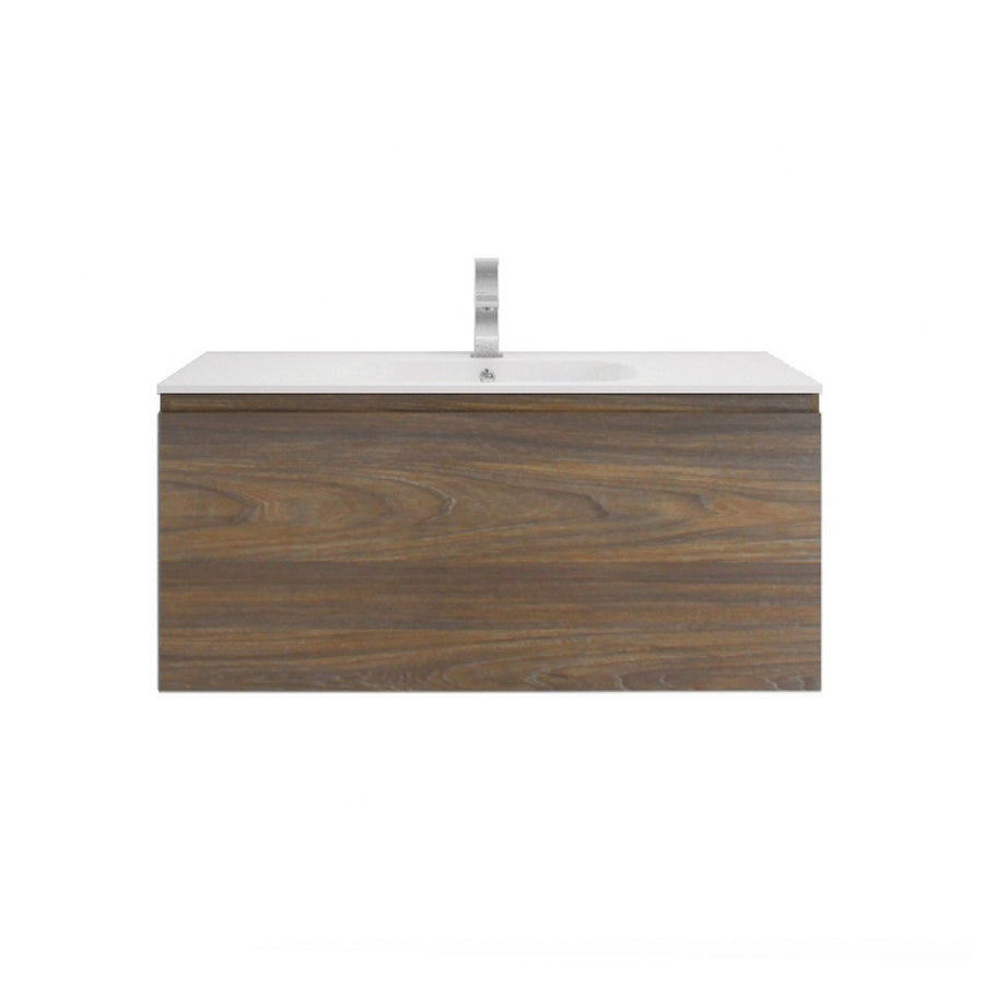 AIPO 48 Inch Wall Mounted Vanity with PVC Sink