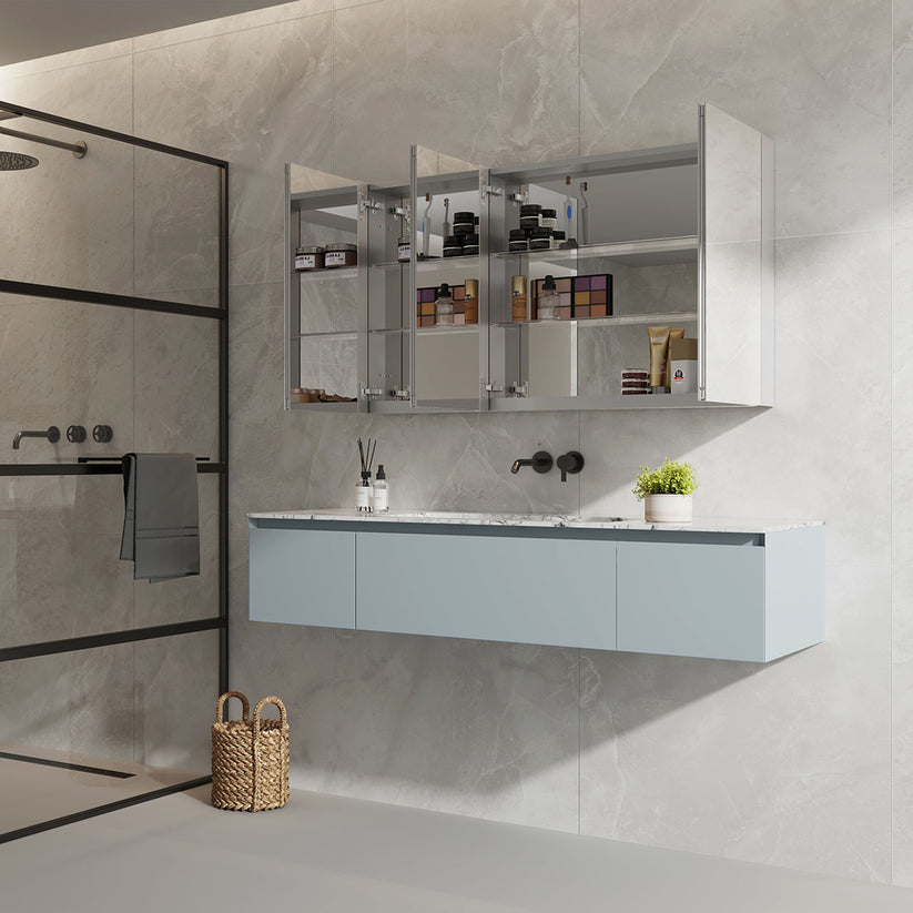 Aluminum Medicine Cabinet 18INCH TO 48INCH  (Surface Mount/Recessed)