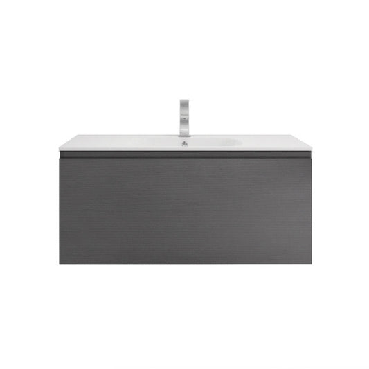 AIPO 48 Inch Wall Mounted Vanity with PVC Sink