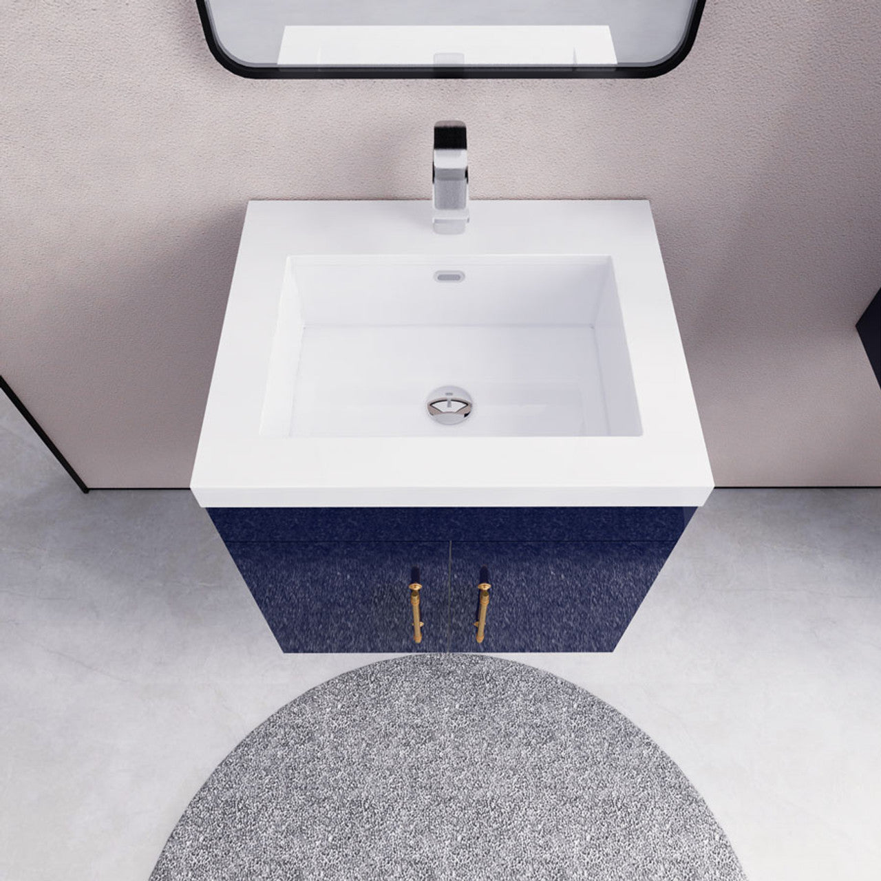 ELSA 24" WALL MOUNTED BATH VANITY WITH REINFORCED ACRYLIC SINK