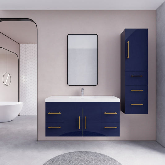 ELSA 48" WALL MOUNTED BATH VANITY WITH REINFORCED ACRYLIC SINK