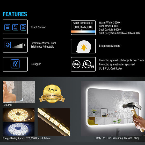 48"W-----96''W LED MaricelZ Mirror