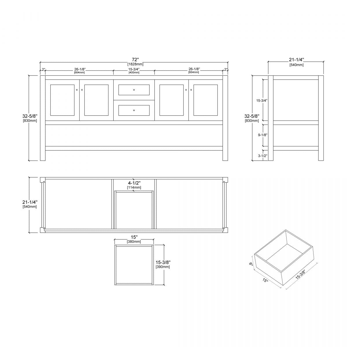 035 Series – 72 Inch Vanity