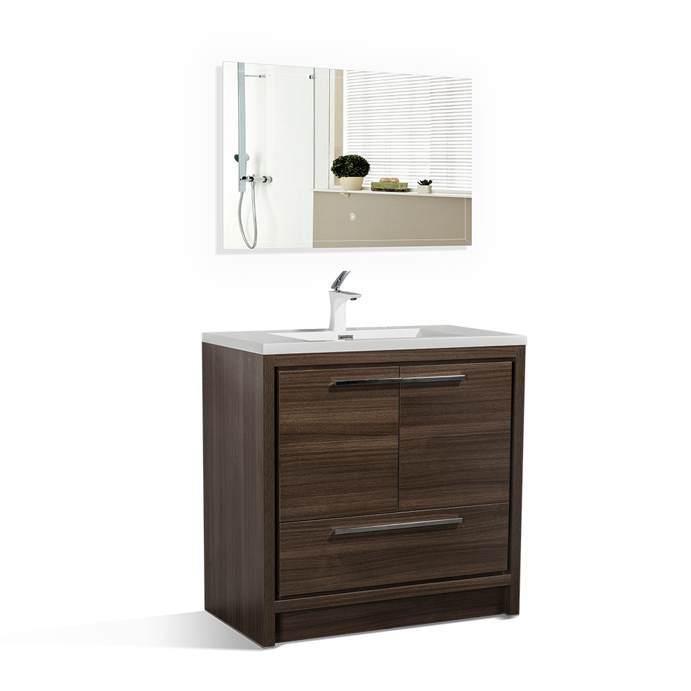 Dolly-Freestanding Bathroom Vanity with Faux Marble Integrated Top&Sink