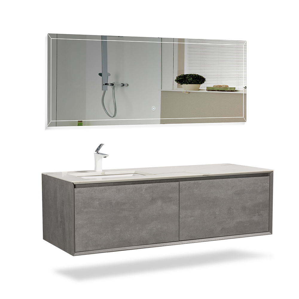 Chloe- Wall Hung Bathroom Vanity with Quartz Top & Ceramic Sink