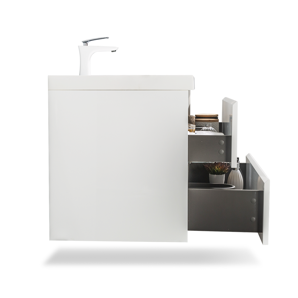 Belle-Floating Bathroom Vanity Wall Hung Vanity Unit with Faux Marble Integrated Top&Sink