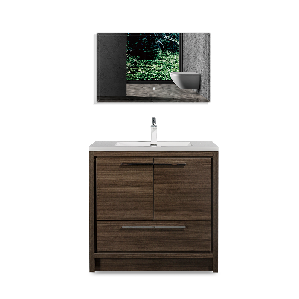 Dolly-Freestanding Bathroom Vanity with Faux Marble Integrated Top&Sink