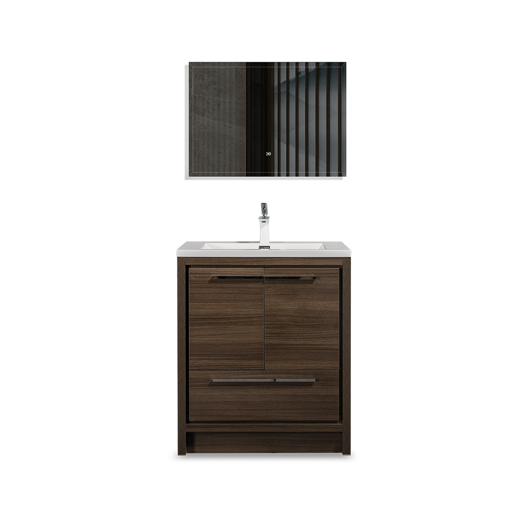 Dolly-Freestanding Bathroom Vanity with Faux Marble Integrated Top&Sink