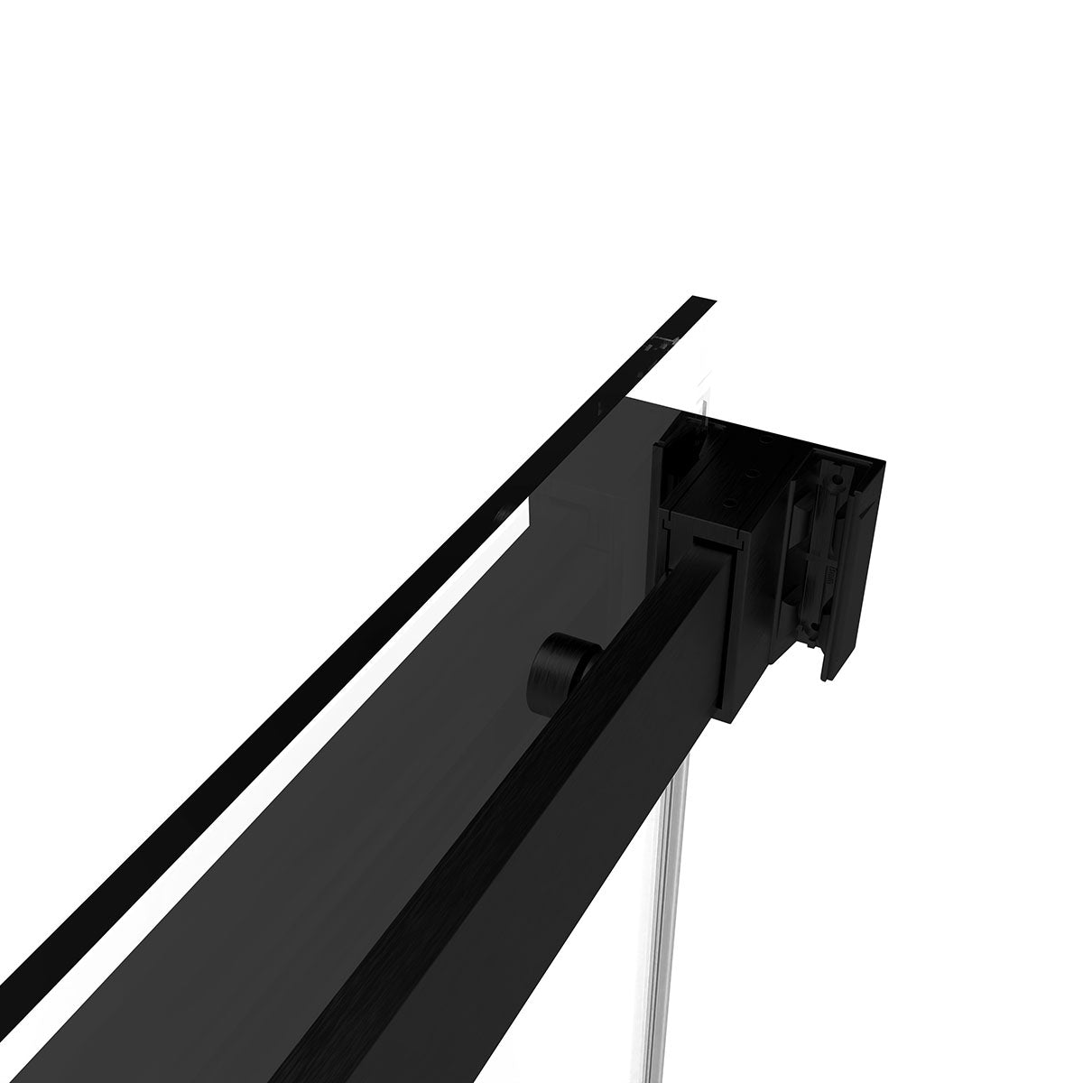 DQZ Frameless Bypass Shower Door (Matte Black) (3/8") 44"-60"W x 76"H With Glass Treatment (klearteck)