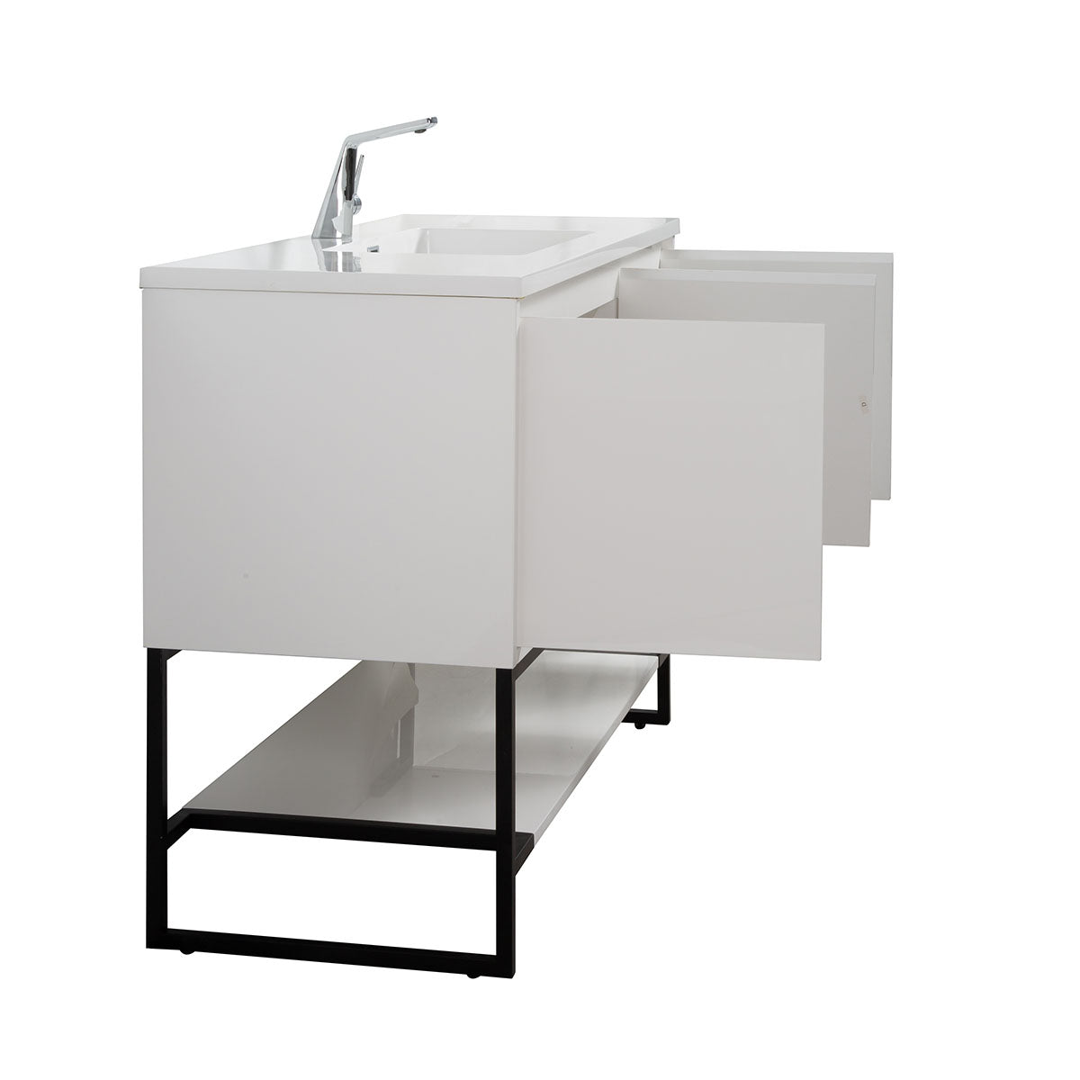Allen V9006 48" Glossy White Vanity & resin Sink