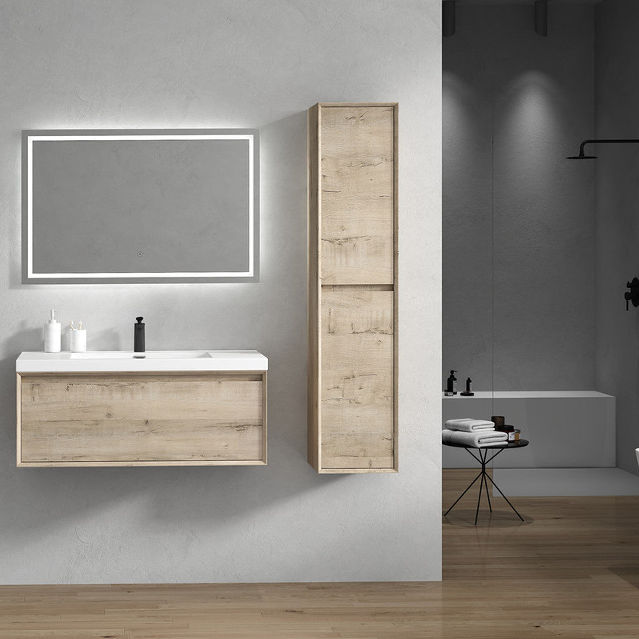BELLA ''42 inch WALL MOUNTED VANITY WITH ACRYLIC TOP
