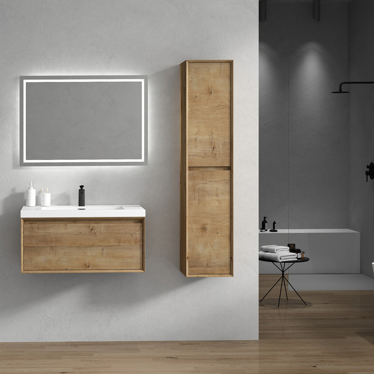 BELLA ''36 inch WALL MOUNTED VANITY WITH ACRYLIC TOP