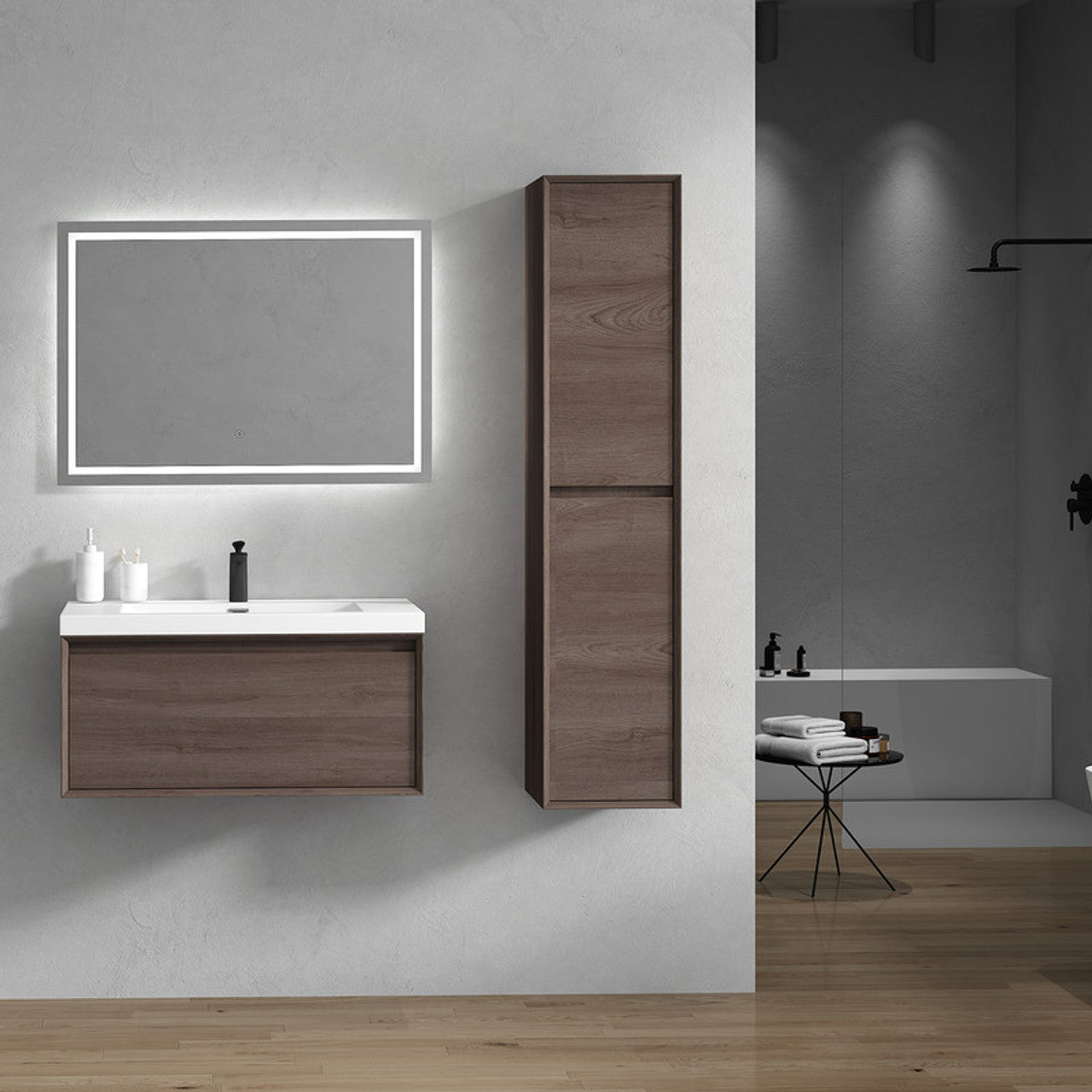 BELLA ''36 inch WALL MOUNTED VANITY WITH ACRYLIC TOP