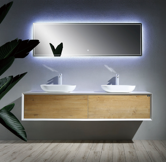 Fiona-Wall Hung Bathroom Vanity with Quartz Top & Ceramic Sink