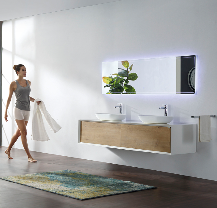 Fiona-Wall Hung Bathroom Vanity with Quartz Top & Ceramic Sink