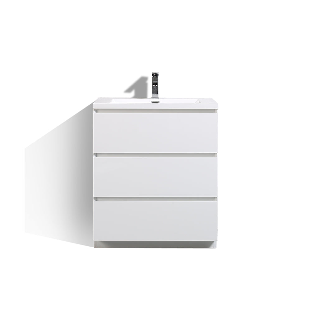 Freda-Freestanding Bathroom Vanity with Artificial Stone Integrated Top&Sink