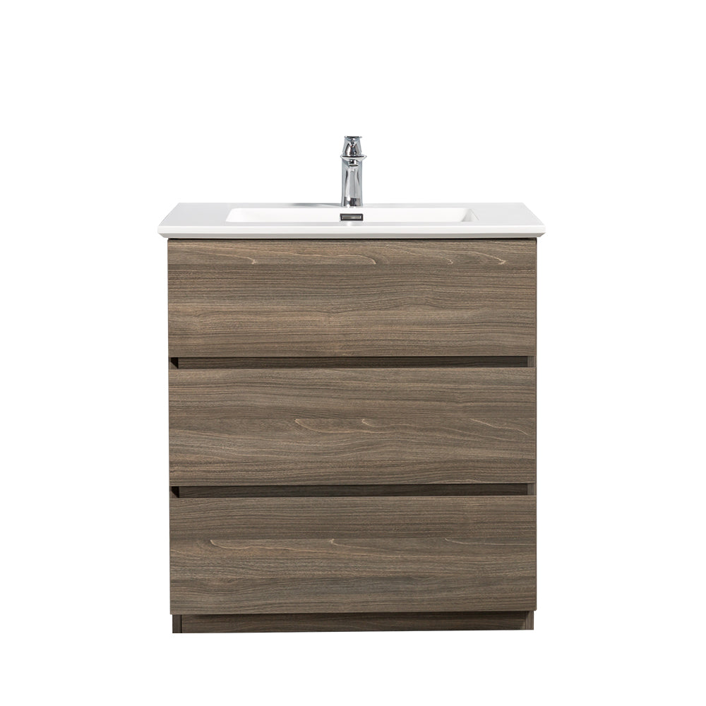 Freda-Freestanding Bathroom Vanity with Artificial Stone Integrated Top&Sink