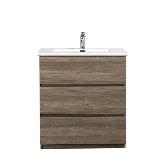 Freda-Freestanding Bathroom Vanity with Artificial Stone Integrated Top&Sink