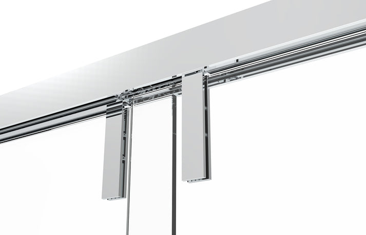 AC23 Bypass Shower Door (Brushed Nickel) (3/8") With Glass Treatment (klearteck)