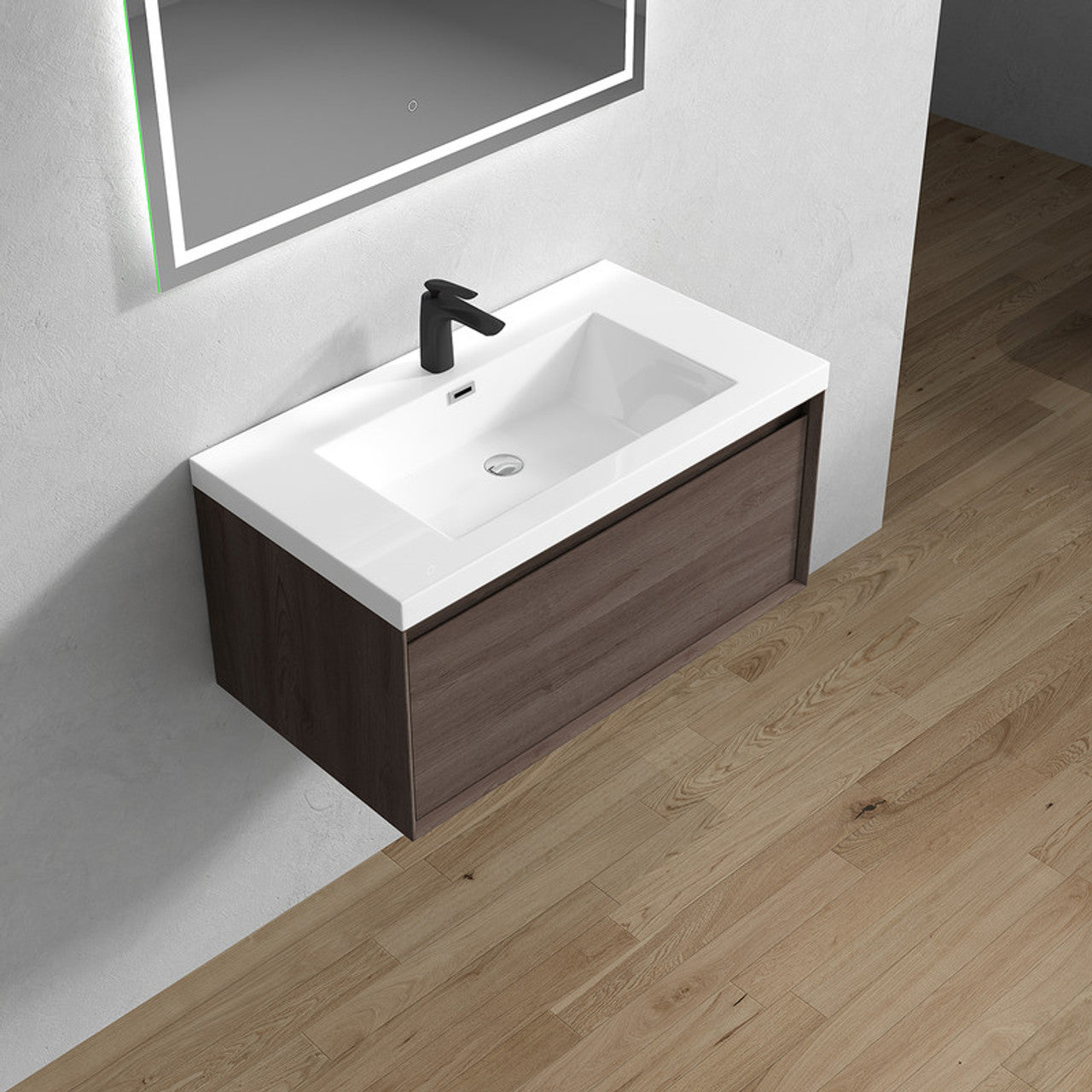 BELLA ''36 inch WALL MOUNTED VANITY WITH ACRYLIC TOP