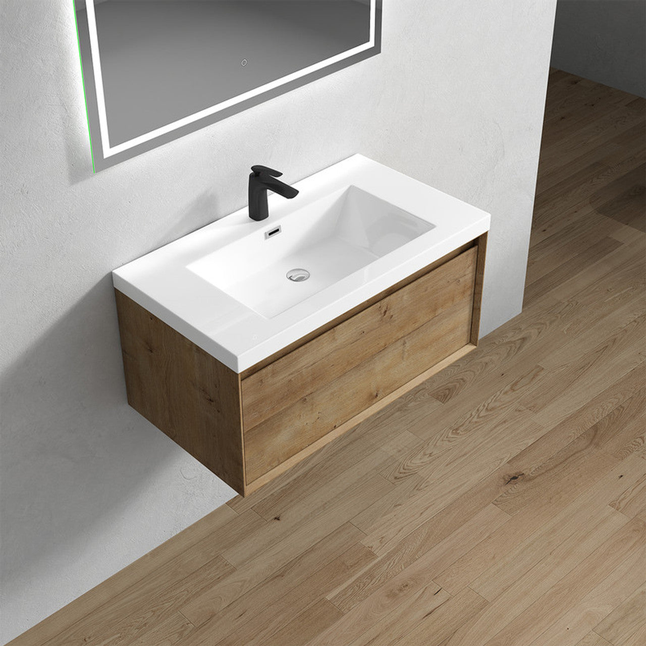 BELLA ''36 inch WALL MOUNTED VANITY WITH ACRYLIC TOP