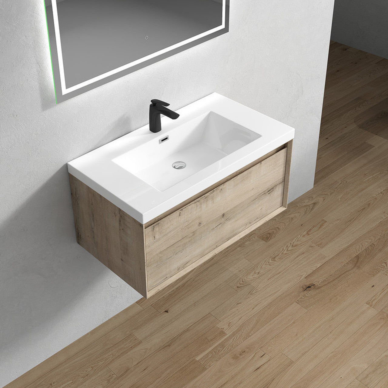 BELLA ''36 inch WALL MOUNTED VANITY WITH ACRYLIC TOP