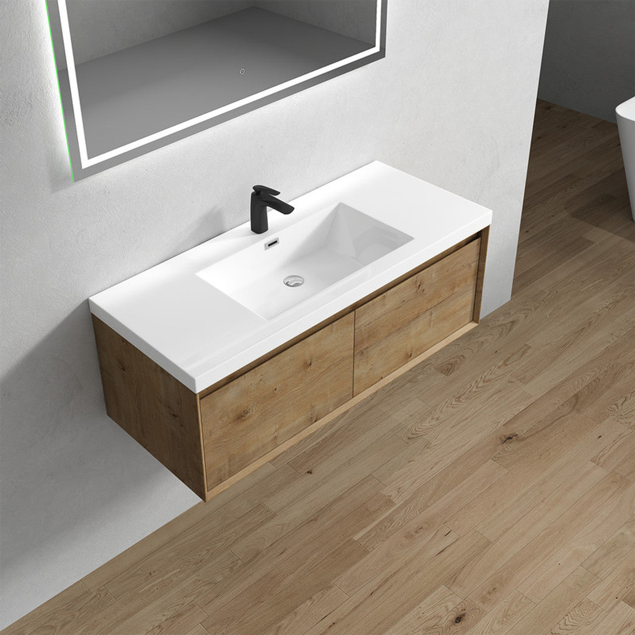 BELLA ''48 inch WALL MOUNTED VANITY WITH ACRYLIC TOP