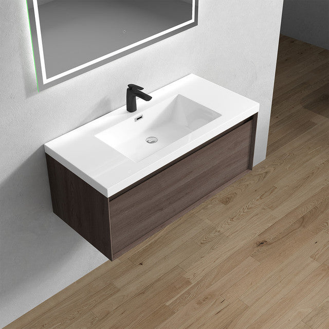 BELLA ''42 inch WALL MOUNTED VANITY WITH ACRYLIC TOP
