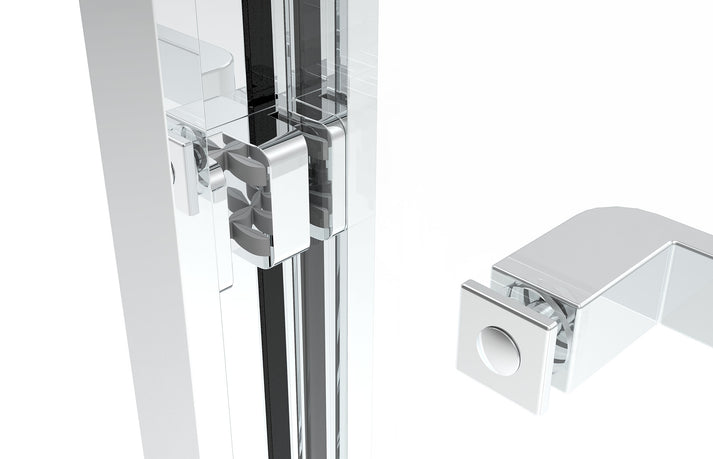 AC23 Bypass Shower Door (Brushed Nickel) (3/8") With Glass Treatment (klearteck)